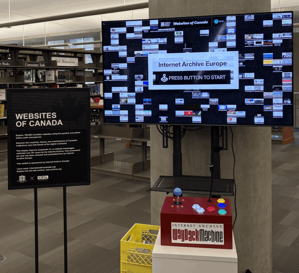 TV screen with thumbnails of websites on it with game controller.